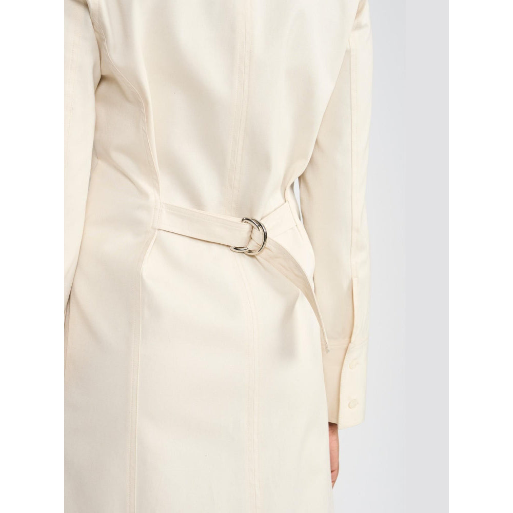 Perona Lana Off White Collar Neck A Line Dress