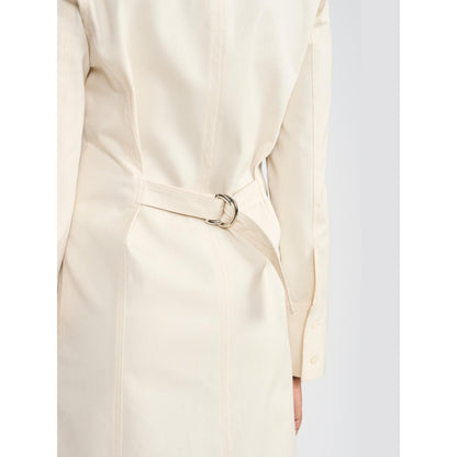 Perona Lana Off White Collar Neck A Line Dress
