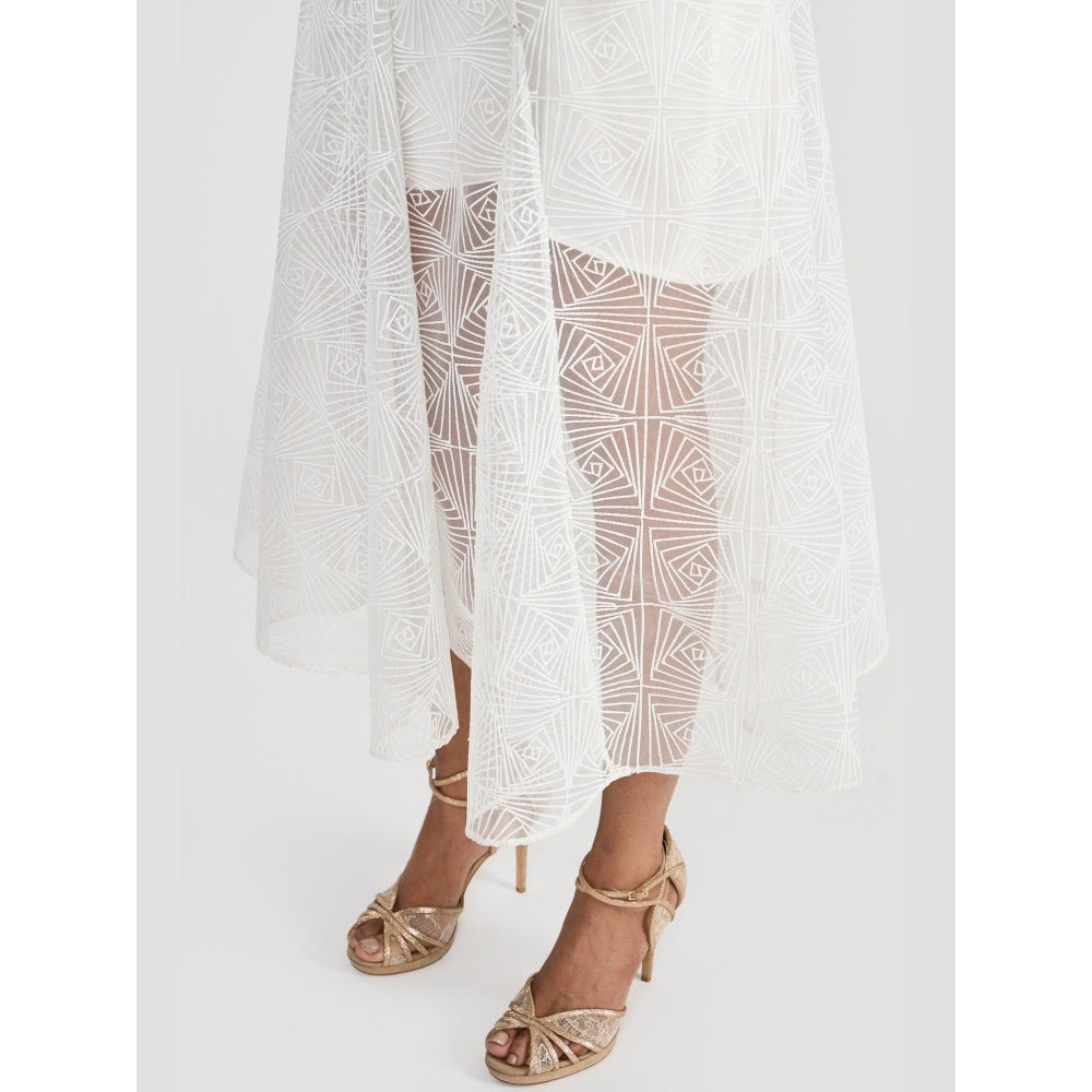 Perona Angela White Sleeveless A Line Dress
