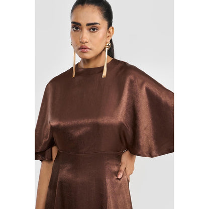 Perona Giana Brown A Line Dress