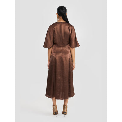 Perona Giana Brown A Line Dress