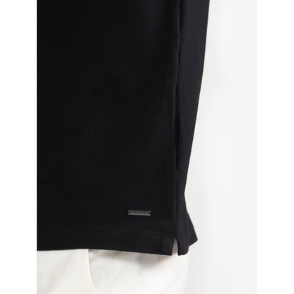 Perona Brady Black Solid Polo T-Shirt