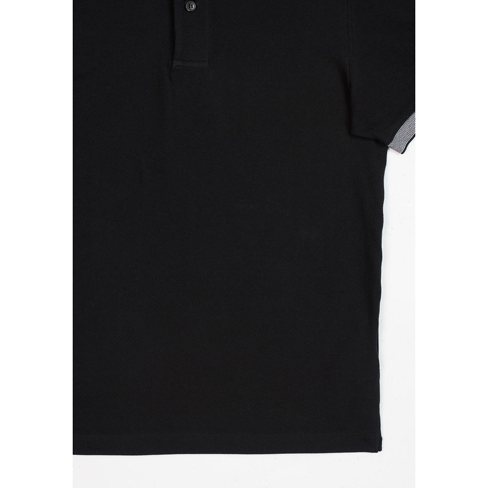 Perona Brady Black Solid Polo T-Shirt