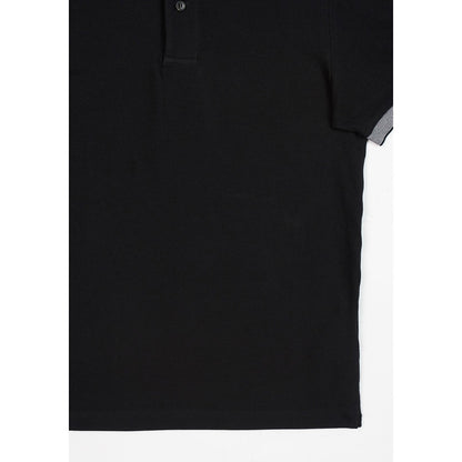 Perona Brady Black Solid Polo T-Shirt