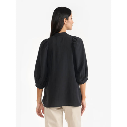 Perona Veronica Black Relaxed Fit Shirt