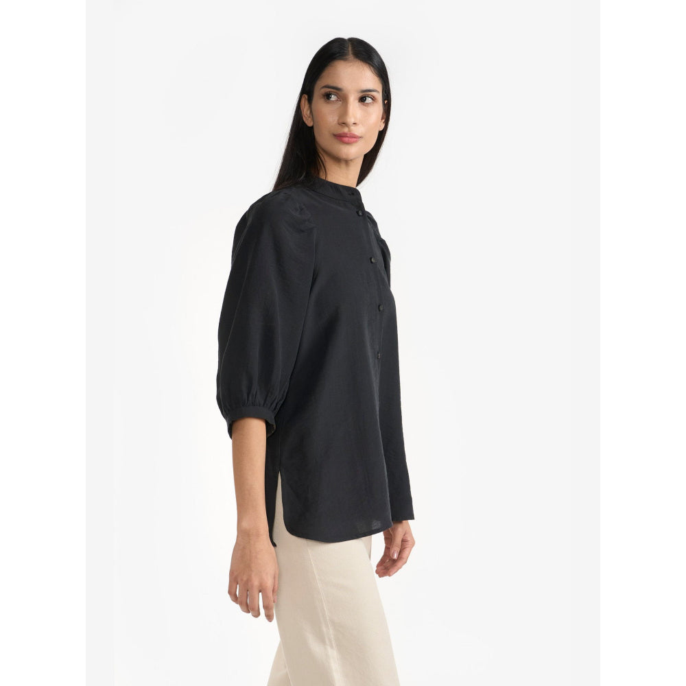 Perona Veronica Black Relaxed Fit Shirt