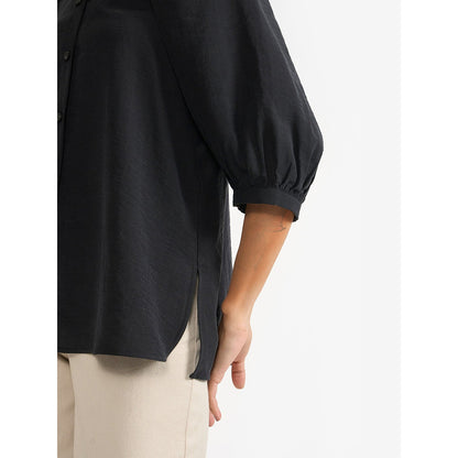 Perona Veronica Black Relaxed Fit Shirt