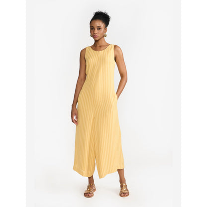 Perona Melanie Yellow Stripes Jumpsuits