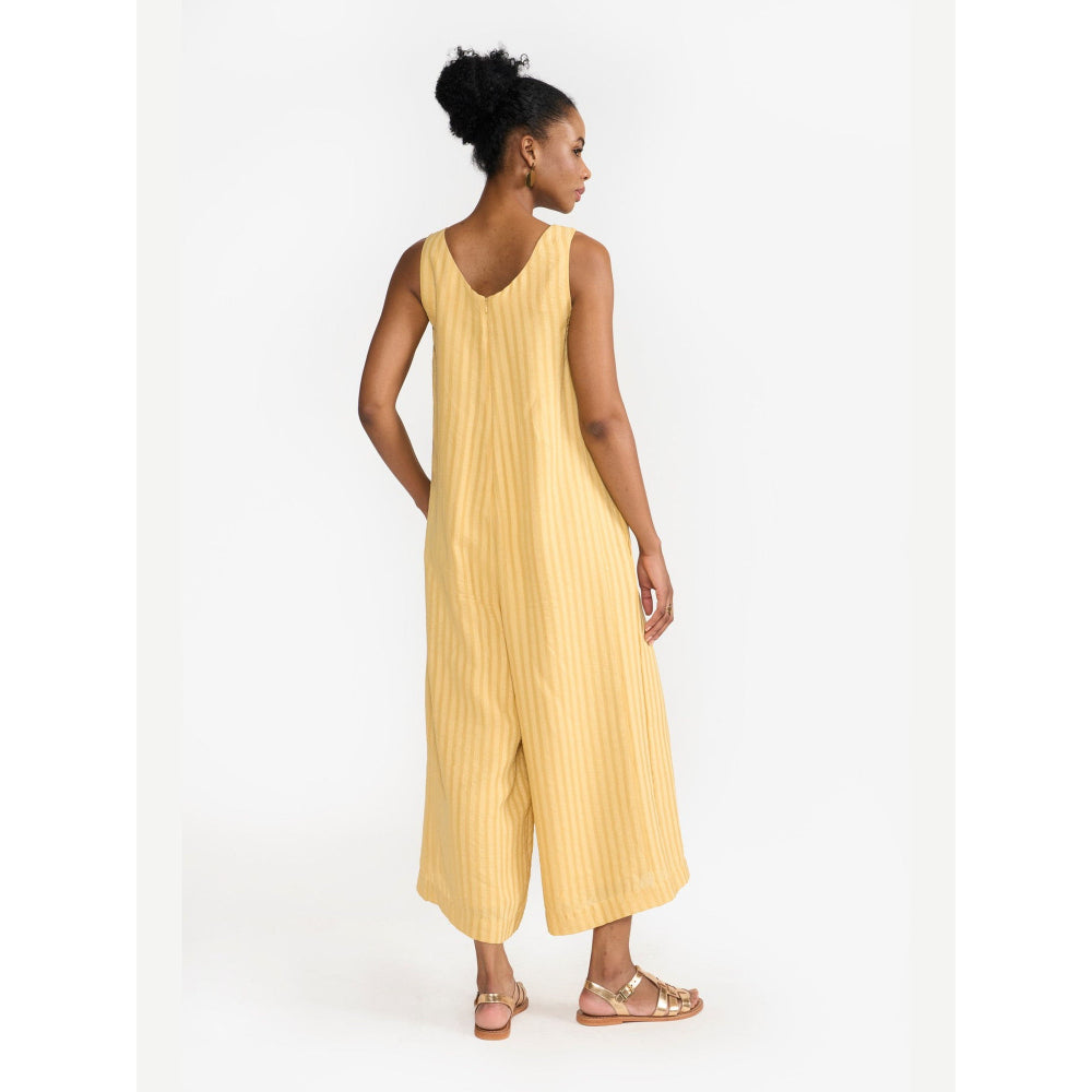 Perona Melanie Yellow Stripes Jumpsuits