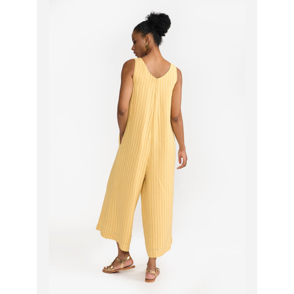 Perona Melanie Yellow Stripes Jumpsuits