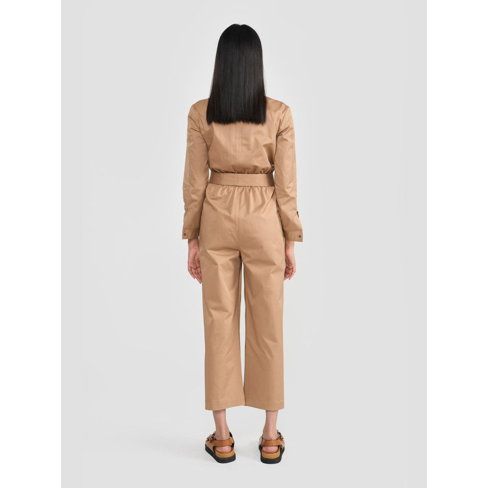 Perona Natalia Brown Relaxed Fit Jumpsuits