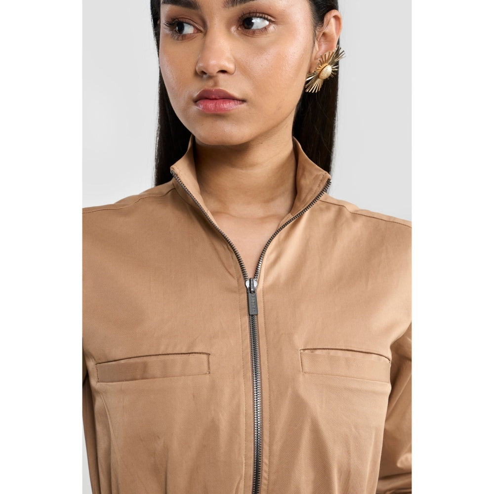 Perona Natalia Brown Relaxed Fit Jumpsuits