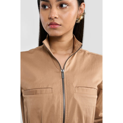 Perona Natalia Brown Relaxed Fit Jumpsuits