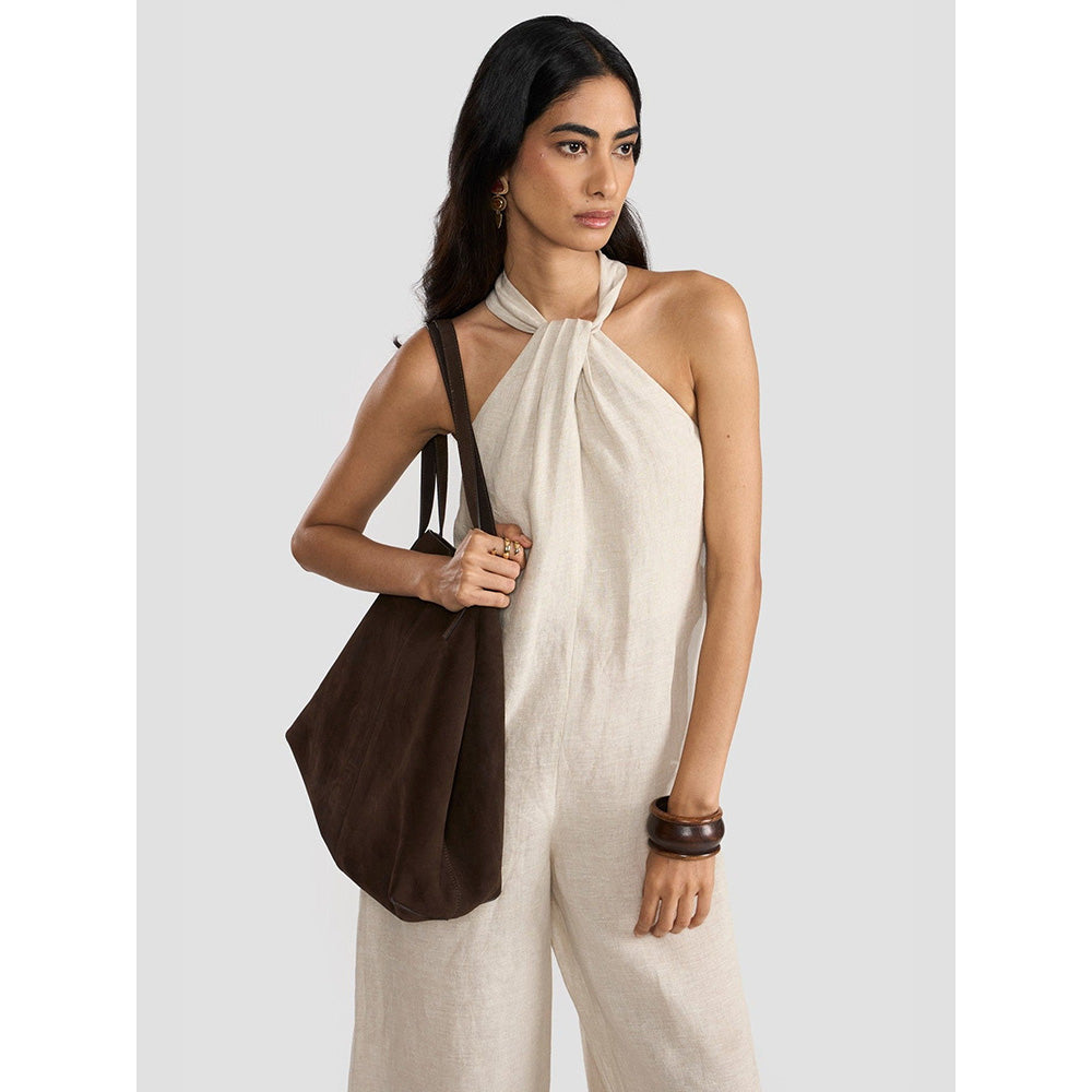 Perona Leilani Beige Linen Jumpsuits