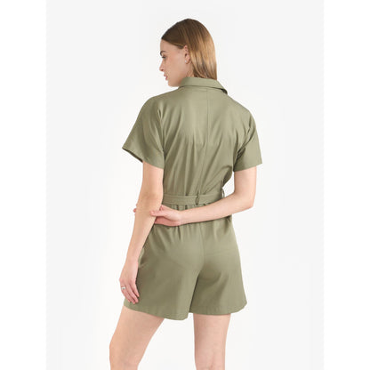 Perona Jade Olive Relaxed Fit Playsuit