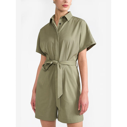 Perona Jade Olive Relaxed Fit Playsuit