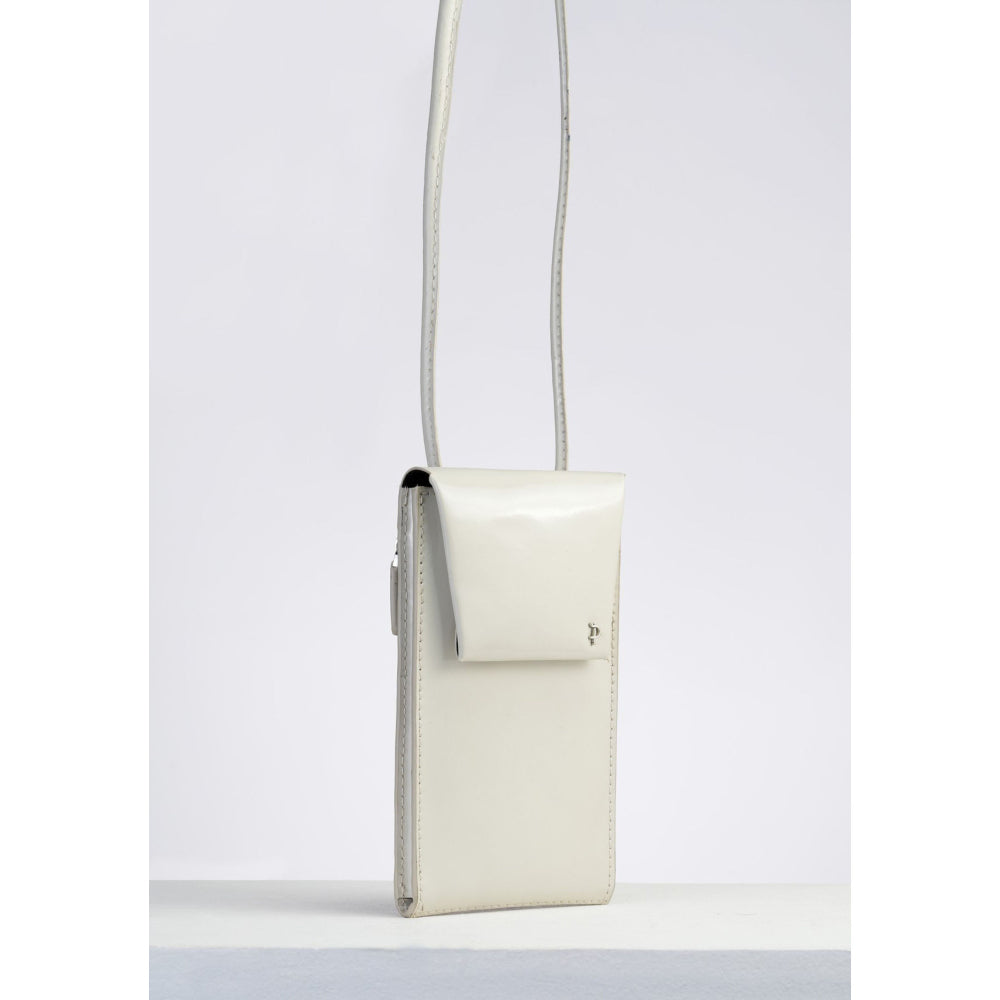 Perona Fleur White Sling Bag