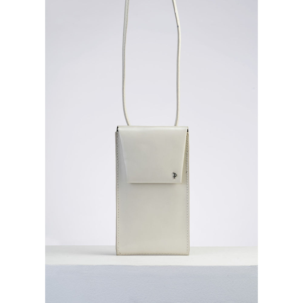 Perona Fleur White Sling Bag