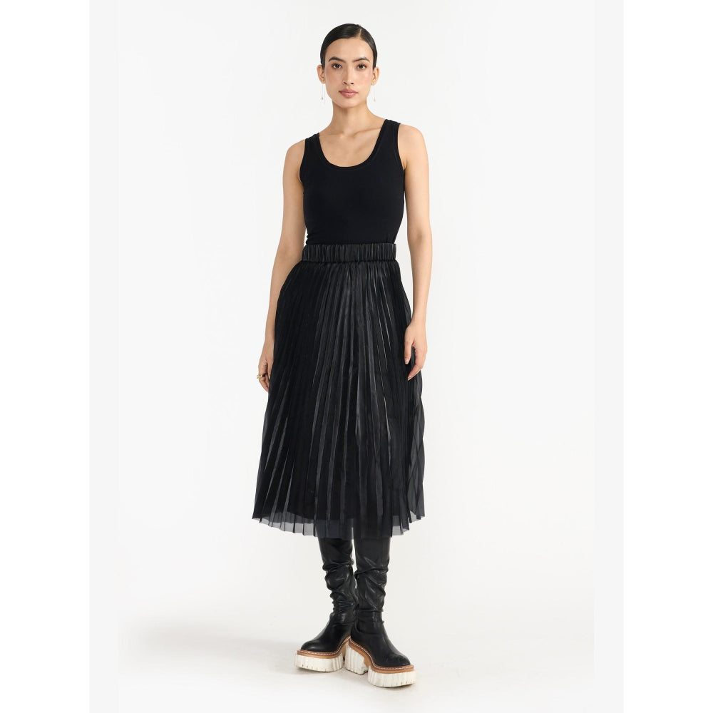 Perona Azariah Black Organza Skirt