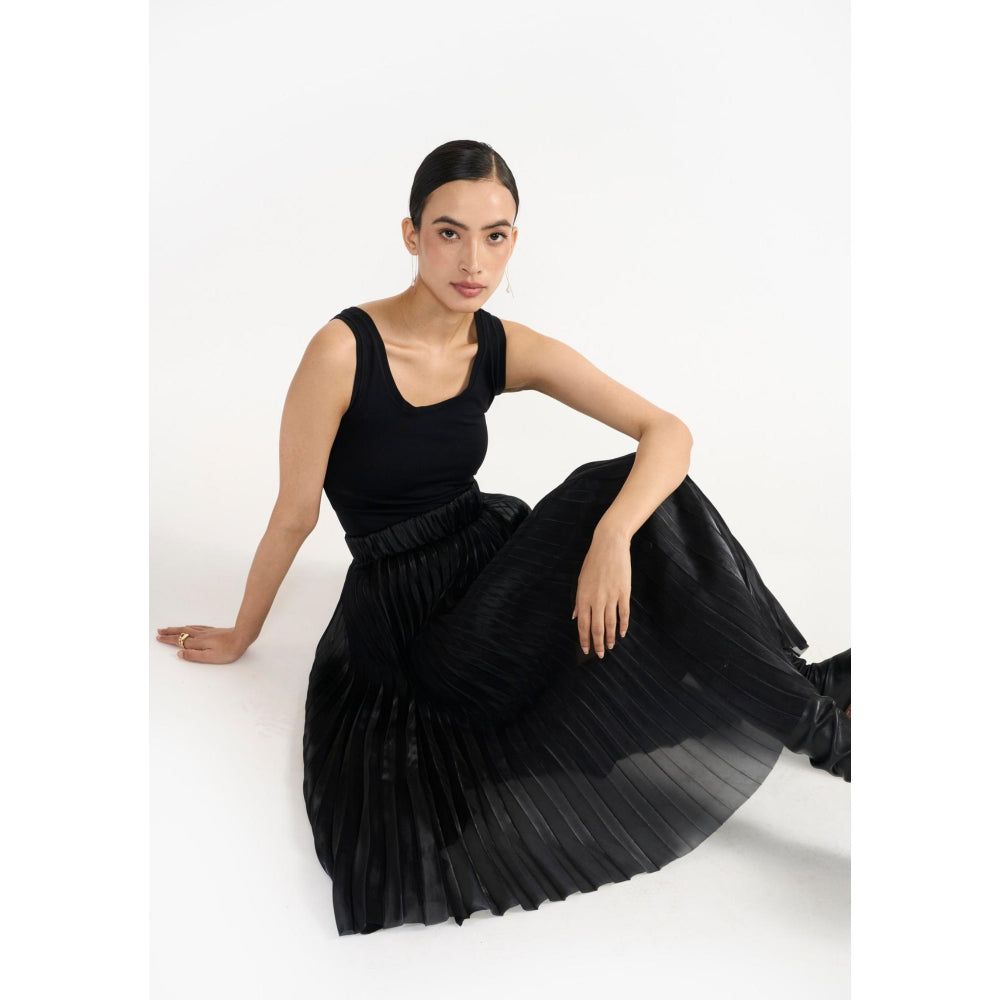 Perona Azariah Black Organza Skirt