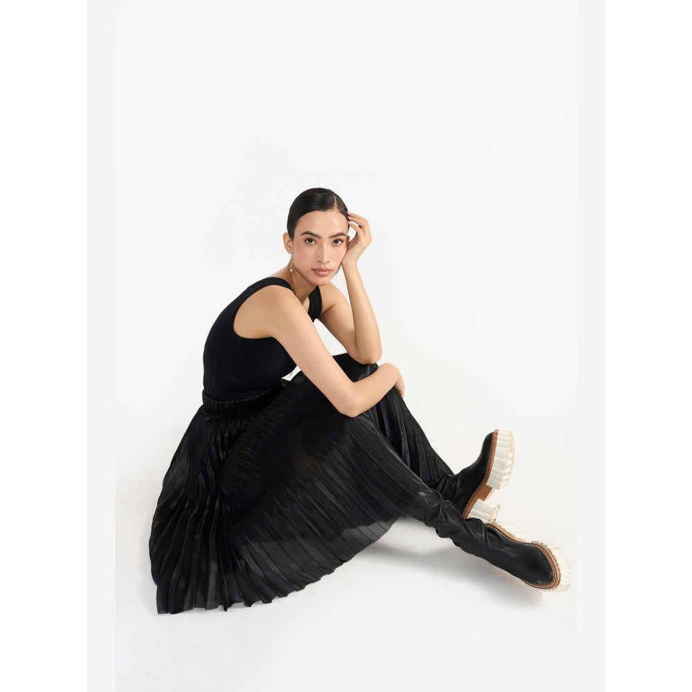 Perona Azariah Black Organza Skirt