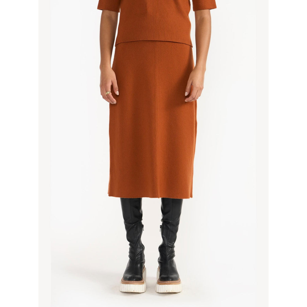 Perona Madilynn Brown A Line Skirt