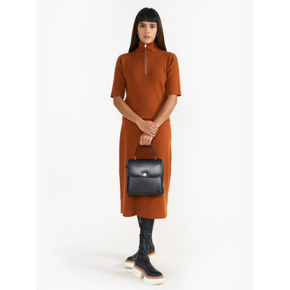Perona Madilynn Brown A Line Skirt