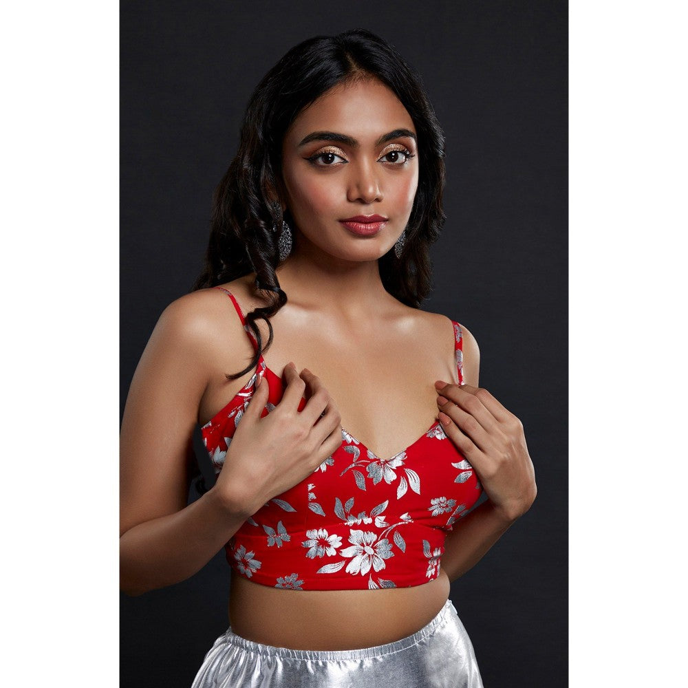 PHATAKAA Red Strappy Chamcham Blouse