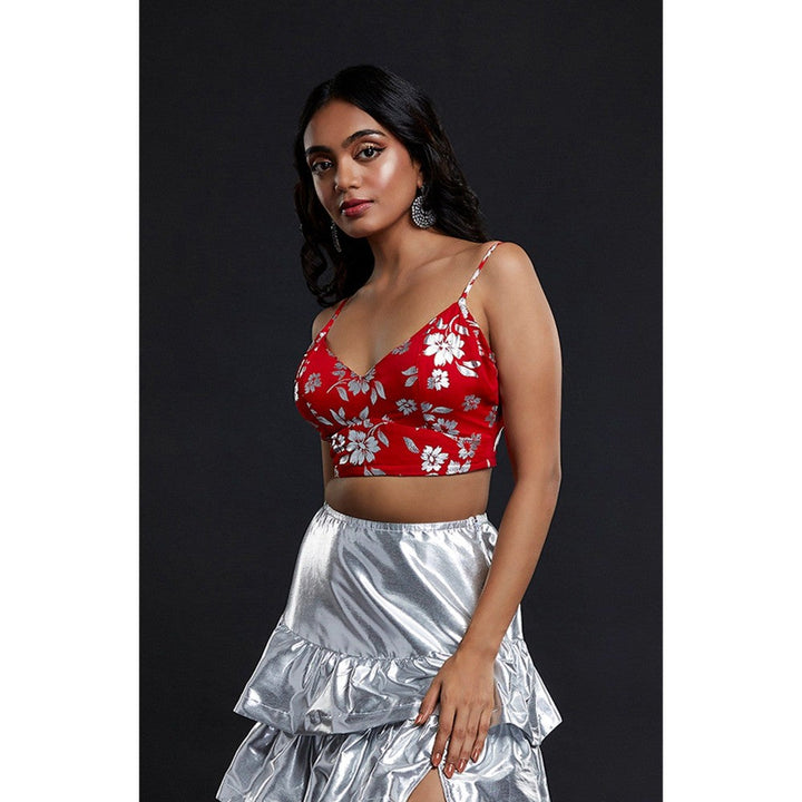 PHATAKAA Red Strappy Chamcham Blouse