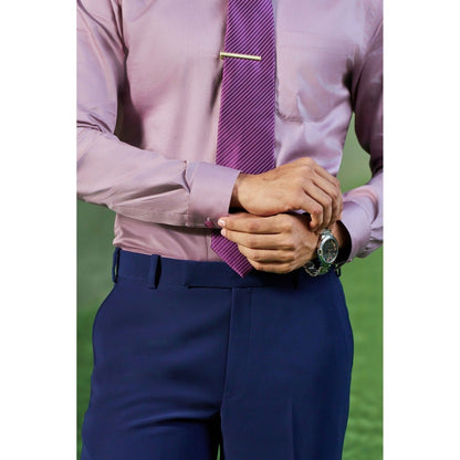 Philocaly Men's Dean Lavender Cotton Regular Fit Shirt