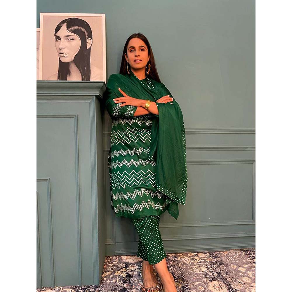 PINK CITY BY SARIKA Bandani Kurta with Pants (Set of 2)