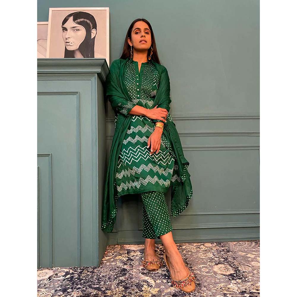 PINK CITY BY SARIKA Bandani Kurta with Pants (Set of 2)