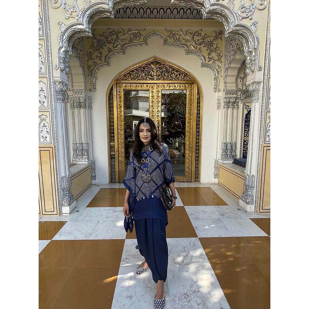 PINK CITY BY SARIKA Short Kaftan with Flap Dhoti (Set of 2)