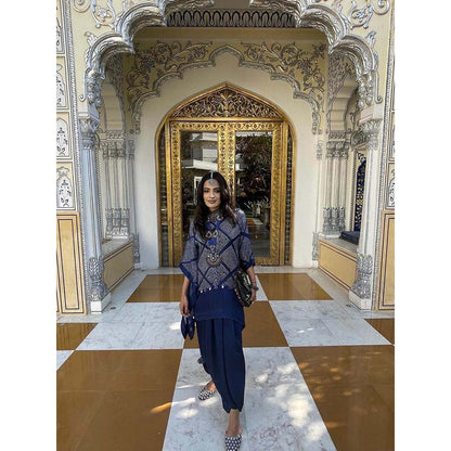 PINK CITY BY SARIKA Short Kaftan with Flap Dhoti (Set of 2)