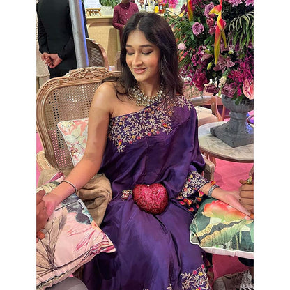 PINK CITY BY SARIKA Blue Embroidered Cape With Sharara (Set of 2)