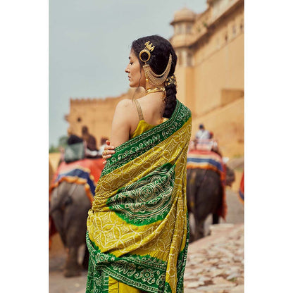 PINK CITY BY SARIKA Women's Strappy Dandiya Raas Kurta with Pant and Dupatta (Set of 3)