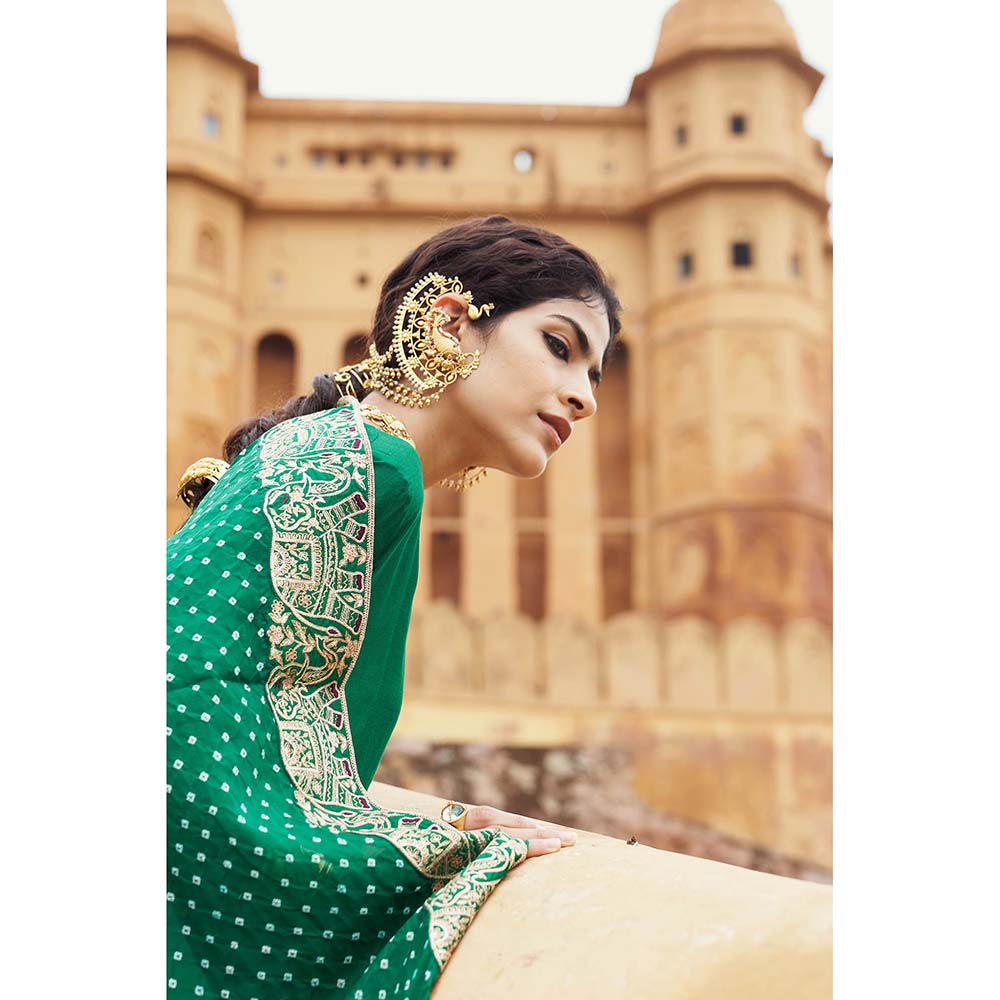 PINK CITY BY SARIKA Women's Hasti Angrakha Kurta with Pant and Dupatta (Set of 3)