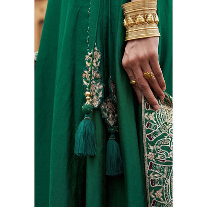 PINK CITY BY SARIKA Women's Hasti Angrakha Kurta with Pant and Dupatta (Set of 3)