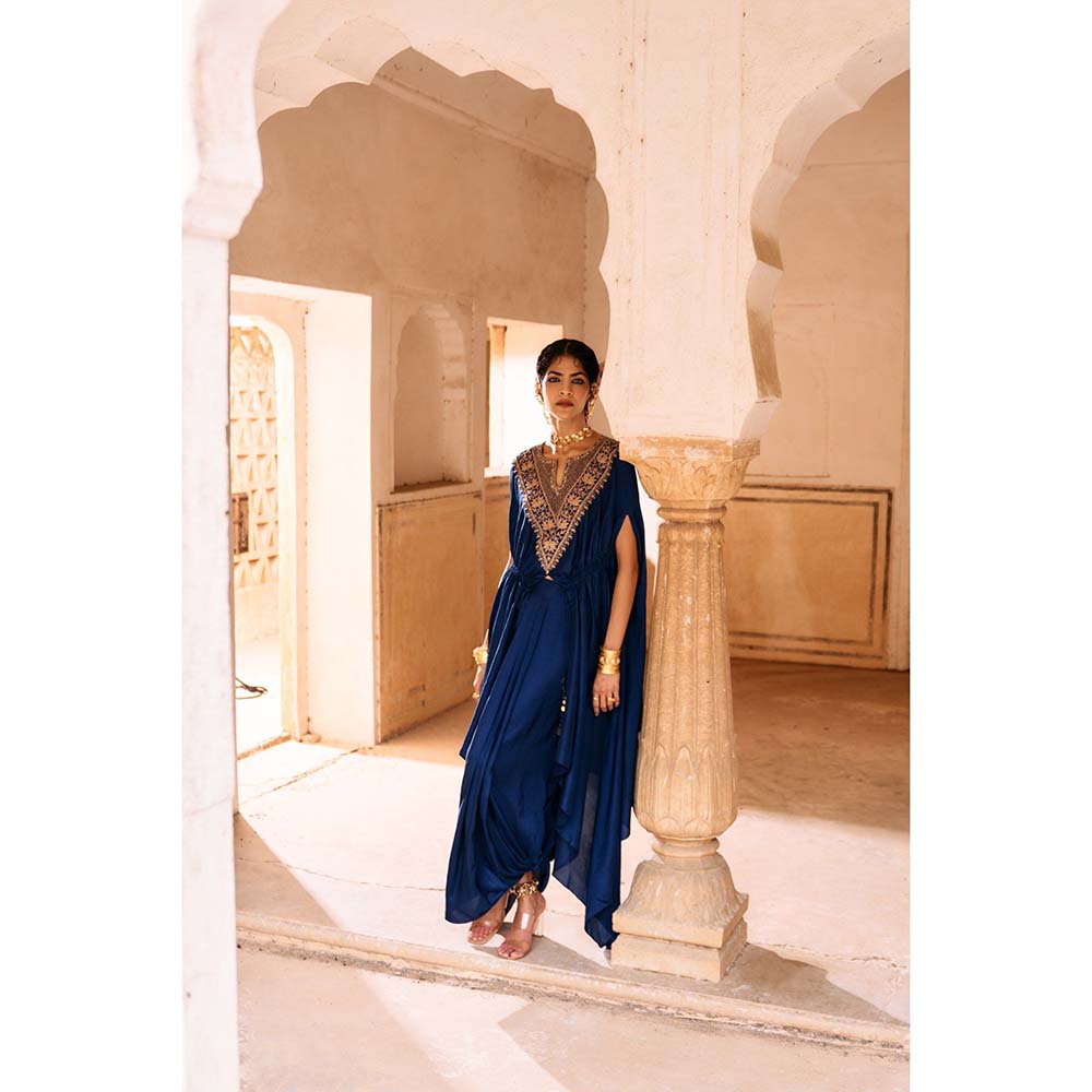 PINK CITY BY SARIKA Women's Kamal Ki Kadhai Cape Style Top and Skirt (Set of 2)