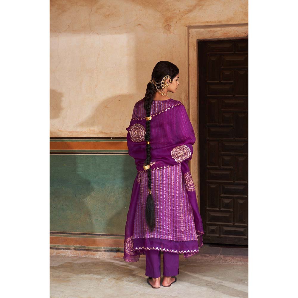 PINK CITY BY SARIKA Women's Mandala Kurta with Pant and Dupatta (Set of 3)