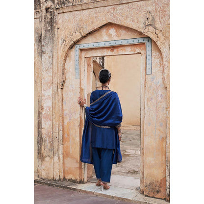 PINK CITY BY SARIKA Women's Kairi Embroidered Kurta with Salwar and Dupatta (Set of 3)