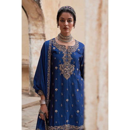 PINK CITY BY SARIKA Women's Kairi Embroidered Kurta with Salwar and Dupatta (Set of 3)