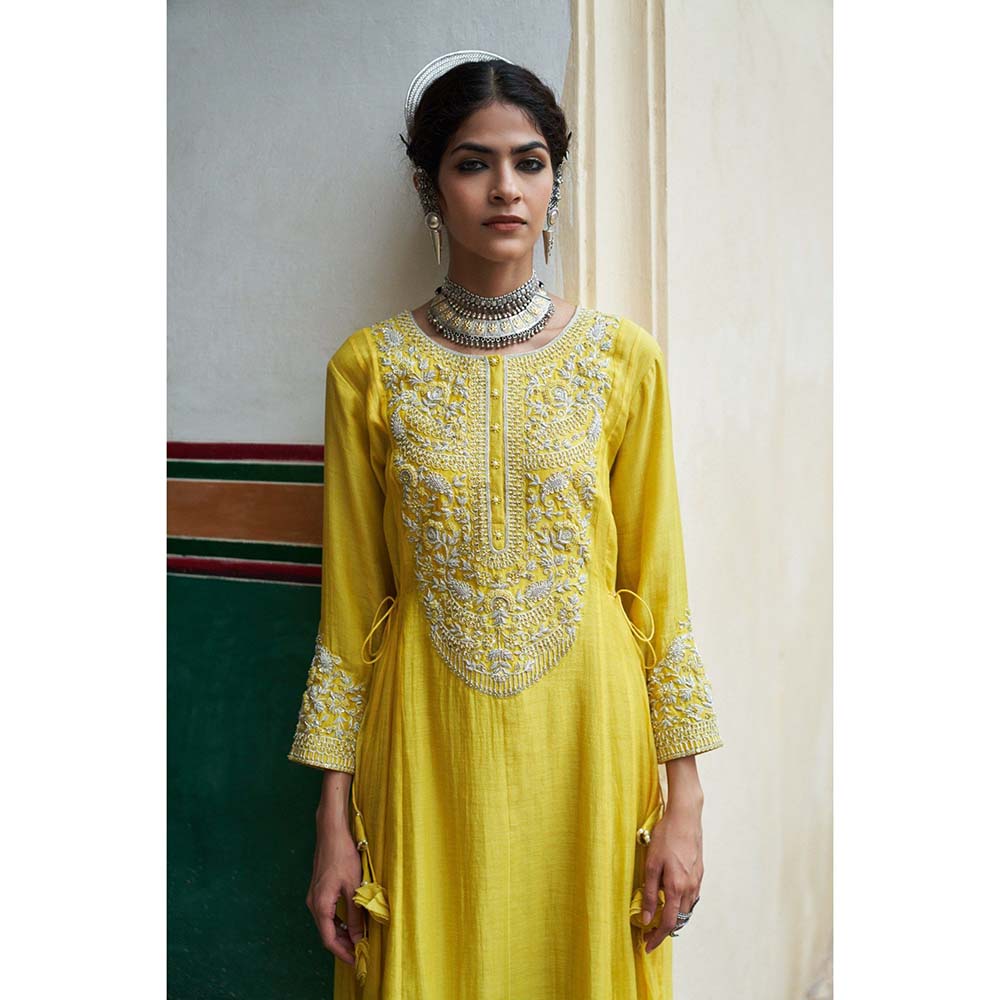 PINK CITY BY SARIKA Women's Nimbus Anarkali Kurta and Pant (Set of 2)