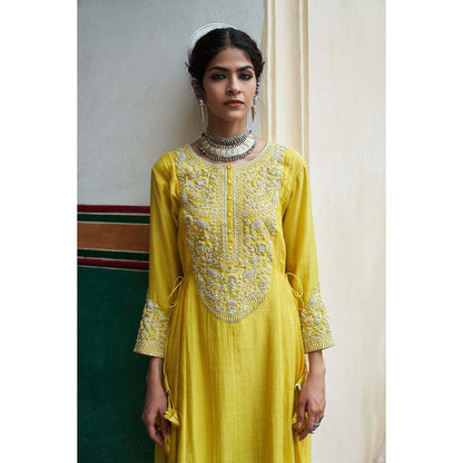 PINK CITY BY SARIKA Women's Nimbus Anarkali Kurta and Pant (Set of 2)