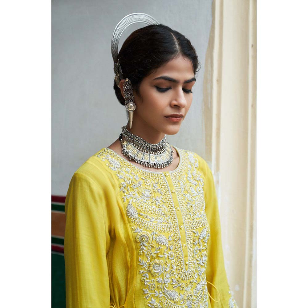 PINK CITY BY SARIKA Women's Nimbus Anarkali Kurta and Pant (Set of 2)