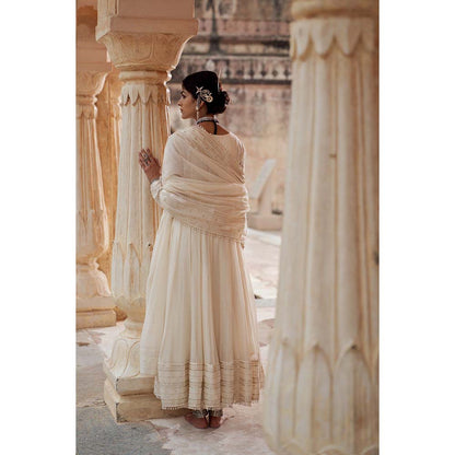 PINK CITY BY SARIKA Women's Chandni Anarkali Kurta with Pant and Dupatta (Set of 3)