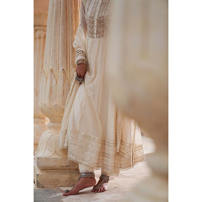 PINK CITY BY SARIKA Women's Chandni Anarkali Kurta with Pant and Dupatta (Set of 3)