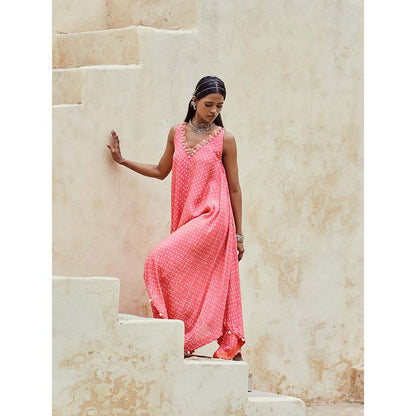 PINK CITY BY SARIKA Peach Handkerchief Kurta with Pant (Set of 2)