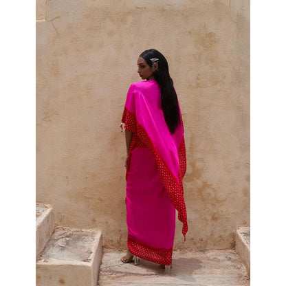 PINK CITY BY SARIKA Red Hot Mess Kite Cape with Blouse and Skirt (Set of 3)