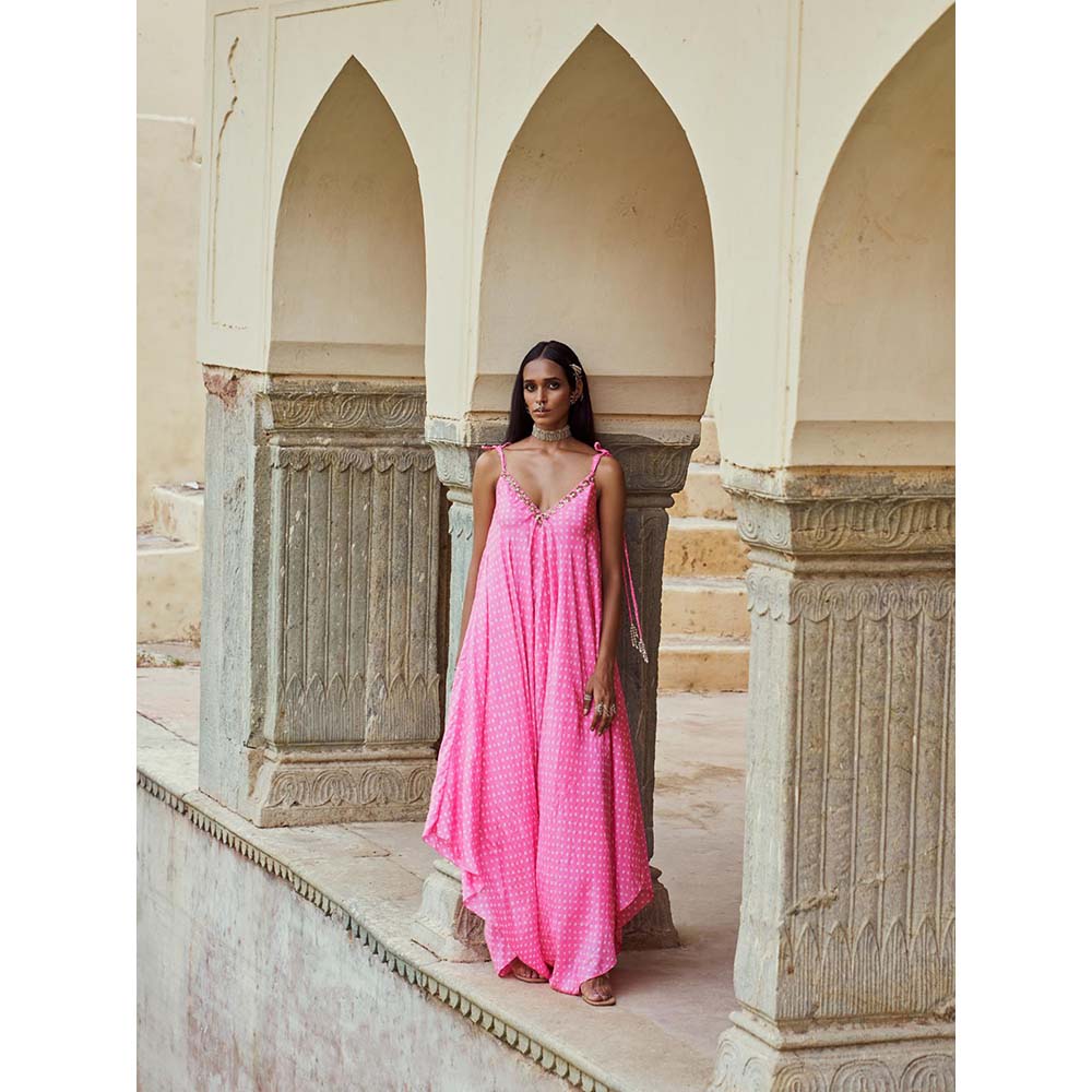 PINK CITY BY SARIKA Pink Gulabi Jumpsuit